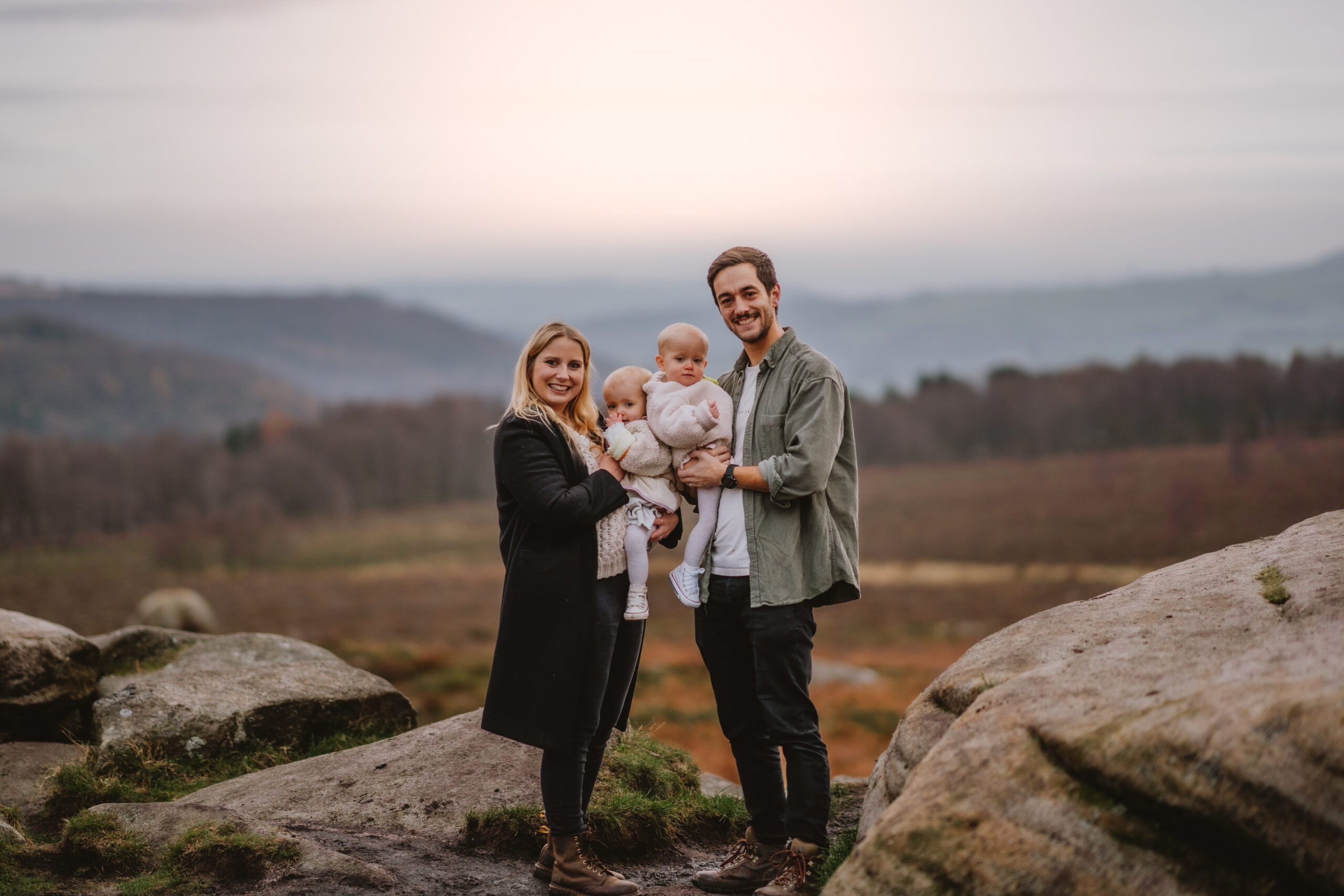 Family photograph at Padley Gorge