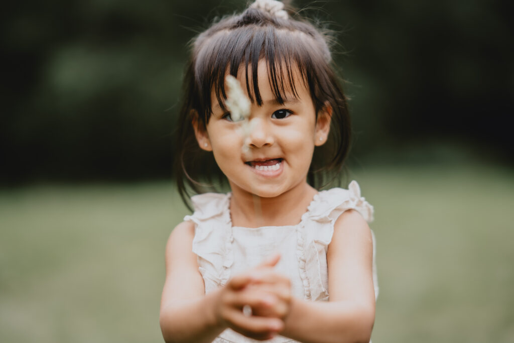 girl with flower