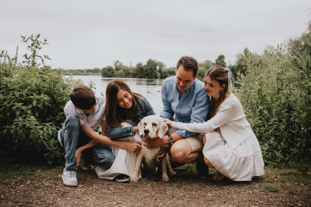 family photoshoot at Attenborough nature reserve