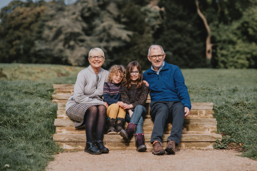 children with their grandparents