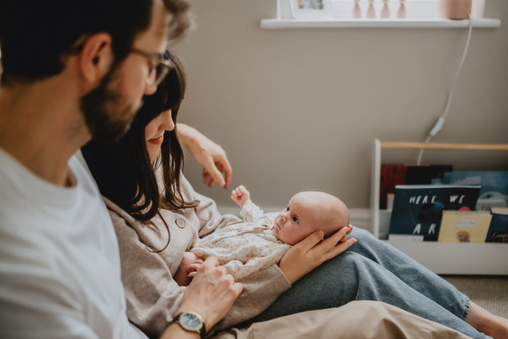 baby photoshoot at home