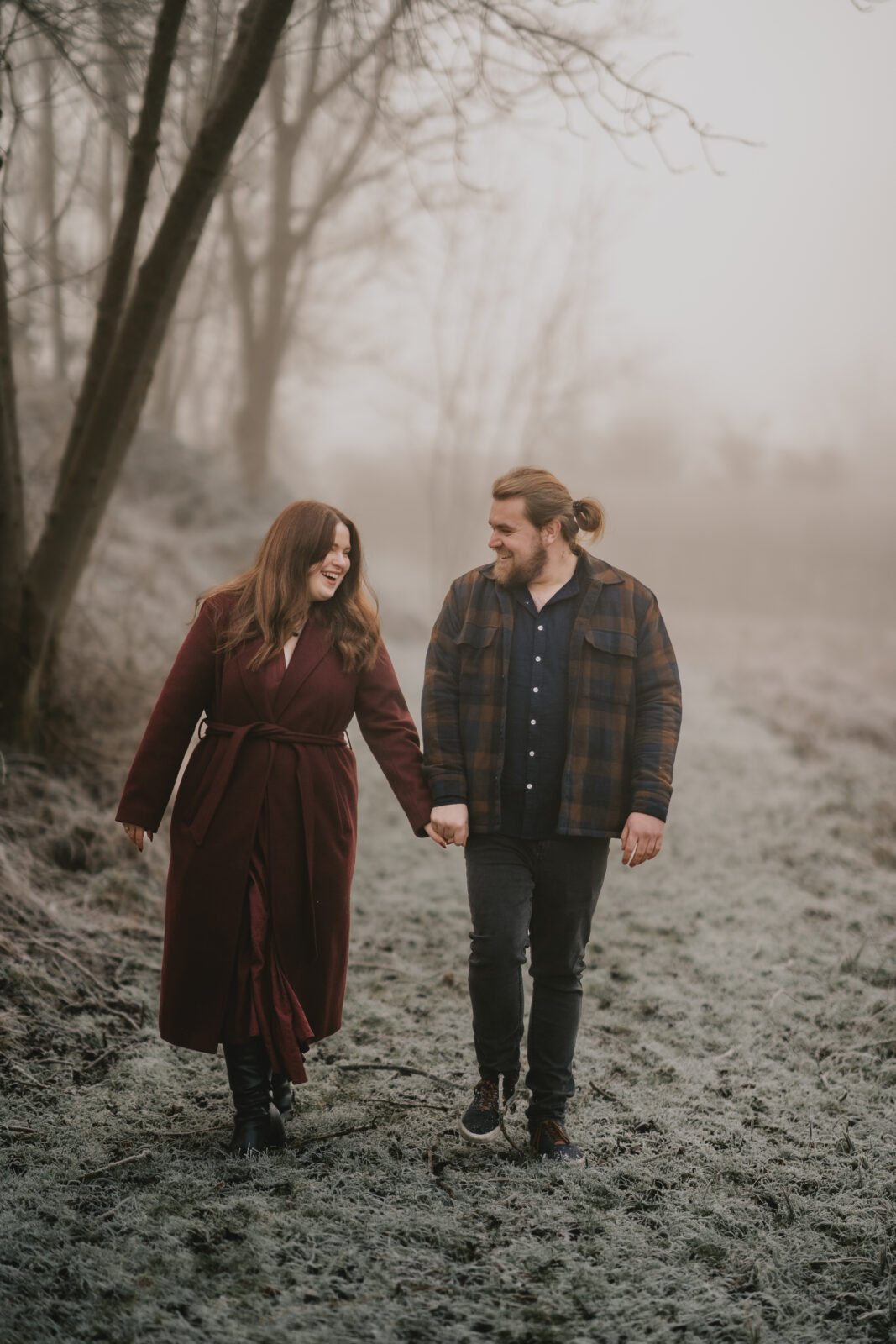 winter engagement photoshoot